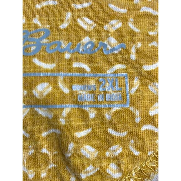 Eddie Bauer Womens Mustard Button Up Top Plus size 2XL 3/4 Sleeve Jersey Casual - Picture 3 of 13